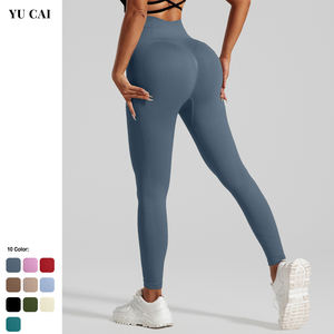 2024 diskon besar-besaran celana yoga garis vertikal legging yoga multiwarna warna polos celana yoga angkat pinggul pinggang tinggi celana yoga seksi untuk wanita - Product Image 1