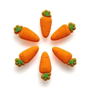 Силиконовые бусины в форме моркови для прорезывания зубов, «сделай сам», бисероплетение, ожерелье для мам, аксессуары для кормления, силиконовые бусины с фокусным расстоянием для ручек