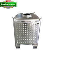 Cuve à vin à paroi simple en acier inoxydable SS304, cuve sous pression avec pompe, 2000L, chemise de refroidissement pour la fabrication artisanale, l'hôtellerie et la fermentation du cidre de pomme