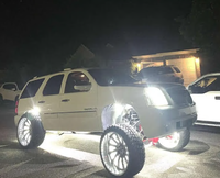 Lumière de roue à quatre rangées ultra-brillante blanc pur, Kit de lumière de jante de roue, pneu voiture camion accessoires à 4 rangées Rgbw Led lumière de roue 2022