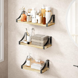 <span class=keywords><strong>Étagère</strong></span>s murales en <span class=keywords><strong>bois</strong></span> de style industriel, <span class=keywords><strong>étagère</strong></span> murale flottante avec <span class=keywords><strong>métal</strong></span> noir vintage - Product Image 6