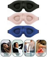 Máscara de Ojos para Dormir de Espuma Viscoelástica 3D con Logotipo y Color Personalizados al por Mayor, Impresión en Serigrafía para Regalos Corporativos Promocionales