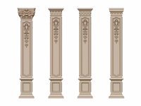 Ligne décorative en polystyrène EPS Colonne en polyuréthane Carreaux muraux Piliers de décoration pour décoration murale extérieure