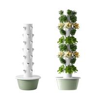 Système de jardinage hydroponique vertical avec pots de culture multi-niveaux et pompe pour l'Amérique du Nord