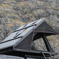 Tente de toit 2 personnes en aluminium coque dure triangle tente de toit lucarne voitures oxford imperméable pliable tente de toit extérieure