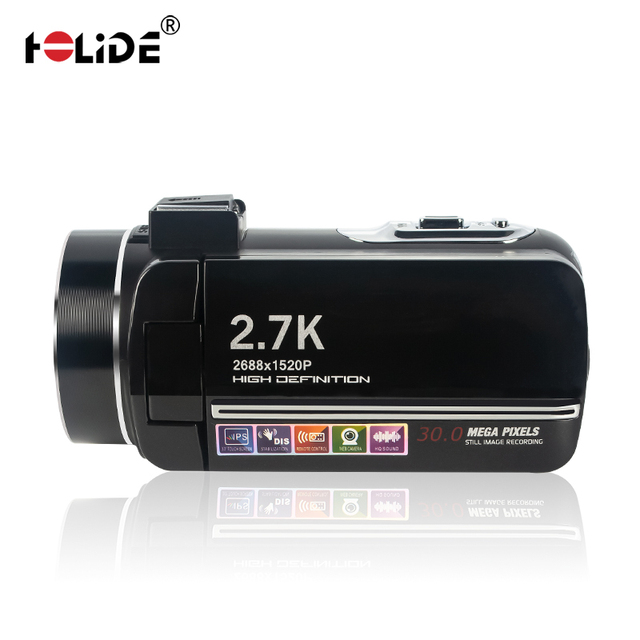 2.7K Full HD 30MP 18X Digital Zoom Camcorder With Microphone 3.0 Inch IPS Touch Screen Camcorder Video Camera