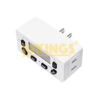 Stop Kontak Digital Indoor dengan Timer, Kabel Ekstensi, Material PVC, Daya 13A untuk Peralatan Rumah Tangga dan Elektronik
