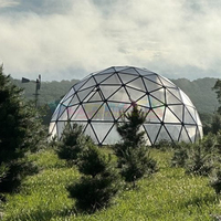Dôme de tente géodésique de luxe pour exposition étoilée, en verre, imperméable, anti-UV, en tissu Oxford PVC, pour événements en plein air