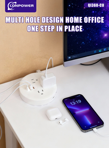 Có Thể Thu Vào Dây Bền Thân Thiện Với Môi USA Công Nghiệp Sử Dụng Điện Dải Mở Rộng Ổ Cắm 3 Cửa hàng 125V 15A Bảo Vệ Tăng 1 - Product Image 2