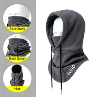 Cagoule polaire personnalisée avec masque facial d'hiver, cache-cou, doublure de casque, masque de ski, écharpe-cagoule pour cyclisme et moto, vente en gros pour hommes