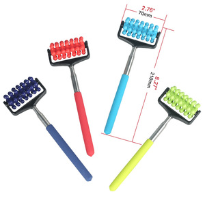 Rodillo de masaje telescópico Yunbei de acero inoxidable, longitud ajustable, masajeador de cuerpo completo para aliviar la espalda, el cuello y los hombros - Product Image 2