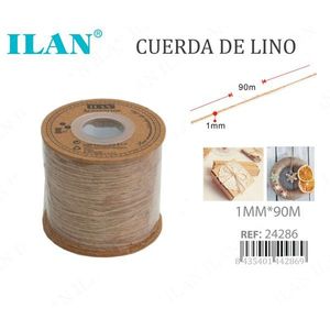 Corda di lino Ilan 1 mm x 90 m per artigianato e decorazioni - Product Image 1