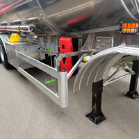Semi-remorque citerne en alliage d'aluminium de 45 m3, 4 compartiments indépendants avec vannes de décharge individuelles, pneus doubles 12R22.5