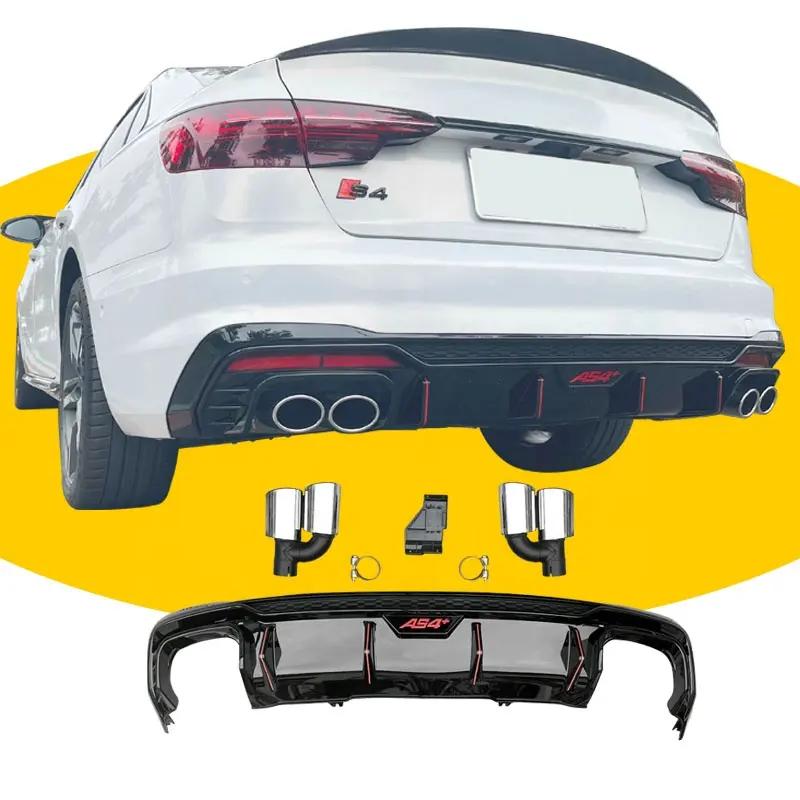 Auto Parts S4 B9.5 Carbon Fiber Rear diffuser For a4 ABT B9.5 Body Kit Honeycomb Style 2020-2022