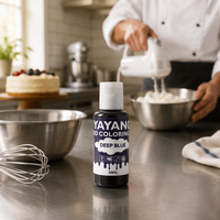 Colorants Alimentaires en Gel Bleu Profond, Colorant Alimentaire Liquide de Qualité Alimentaire pour la Pâtisserie, Colorant Liquide pour la Fabrication de Gâteaux et de Crèmes
