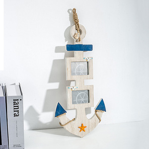 Marco de Fotos de Madera de 3 Paneles con Forma de Pez Estilo Mediterráneo, Decoración de Pared, Orientación Vertical - Product Image 3