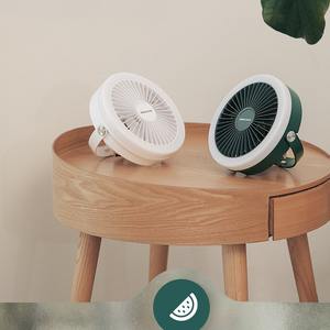 Mini ventilateur de plafond rechargeable AUX, blanc, rond, portable, alimenté par USB, pour dortoirs, camping, utilisation en extérieur - Product Image 4