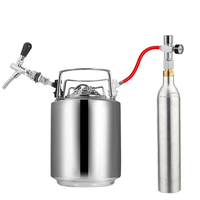 Régulateur de CO2 2-en-1 avec kit de tuyau carbonaté à raccord rapide, chargeur de CO2 pour brassage maison (0-60 PSI) et régulateur de pression pour eau gazeuse DIY