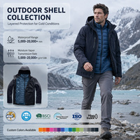 Haute qualité 3 en 1 deux couches hiver homme grande taille vestes veste imperméable