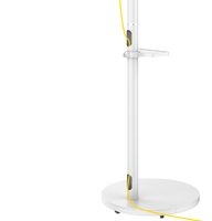 Support de télévision mobile réglable et rotatif, durable et pratique, avec base ronde, compatible avec diverses tailles VESA