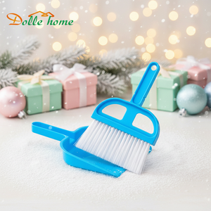 Petit balai portable avec pelle à poussière <span class=keywords><strong>et</strong></span> brosse, nettoyeur de table <span class=keywords><strong>et</strong></span> de bureau, outil de nettoyage manuel pour clavier, ensemble mini pelle <span class=keywords><strong>et</strong></span> brosse en plastique - Product Image 1