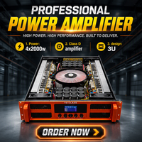 Amplificateur de classe TD 3U, amplificateur haute puissance, 4 canaux, 2000 W x 4, amplificateur stéréo pour caisson de basses, équipement audio professionnel pour scène