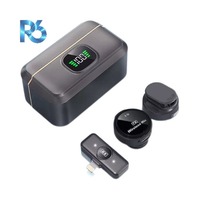 Microphone Lavalier à Batterie (3-6 Heures) en Matériau ABS 5.3, Réponse Haute Fréquence pour Diffusion en Direct et Enregistrement Téléphonique