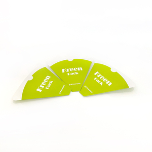 กล่องกระดาษครีปพิมพ์โลโก้ตามสั่ง ราคาส่งถูก ย่อยสลายได้ สำหรับใส่ขนมวาฟเฟิลรูปสามเหลี่ยม - Product Image 3