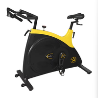 Bicicleta de Ejercicio para Gimnasio en Casa o Comercial, con Correa y Cadena de Transmisión, Plegable, Pantalla LCD, Resistencia Ajustable, Bicicleta de Cardio para Interiores