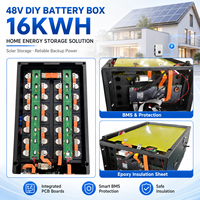 Kit de batterie empilable VOLOND 48V/51.2V 280Ah/314Ah 15kWh LiFePO4 avec écran tactile LCD, certifié CE, boîte vide DIY