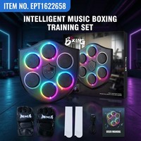EPT Smart Music Electronic Home Fitness Trainer Machine Sport Toy with Bluetooth - Wall Mounted Light-Up Punching Target Toy