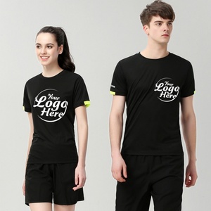 เสื้อยืดกีฬาผ้าโพลีเอสเตอร์ 100% ระบายอากาศ แห้งเร็ว แบบสปอร์ต สีพื้น ดีไซน์เนอร์ รับทำโลโก้ตามสั่ง สำหรับทุกเพศ ทุกวัย ลดราคาพิเศษ - Product Image 2