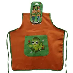 Grembiuli - DL253O U Garden Kids - Colore: Arancione - Dimensioni: 50 cm di lunghezza x 48 cm di larghezza. Lunghezza cravatta: 55 cm - Product Image 2