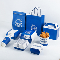 Solution personnalisée d'emballage écologique pour la restauration rapide |   Sacs en papier, boîtes à hamburgers, boîtes à emporter et gobelets avec logo