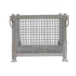 Cẩu gấp nhúng nóng mạ kẽm ngành công nghiệp sơn tĩnh điện an toàn dây kim loại lưới lưu trữ giỏ lồng container - Product Image 5