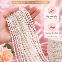 Guirlande de perles d'imitation demi-rondes de 8 mm en plastique, idéale pour fêtes, mariages, Noël, la Saint-Valentin – Meilleures ventes, prix d'usine