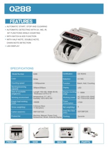 0288 <strong>Small</strong> and Portable Money <strong>Counting</strong> <strong>Machine</strong> Multi-Currency Counter Money Counter Note <strong>Cash</strong> <strong>Counting</strong> <strong>Machine</strong> - Product Image 6