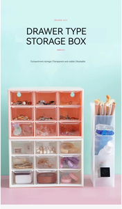 Organisateur de bureau simple et coloré, type <span class=keywords><strong>tiroir</strong></span>, pour petits objets, rangement tout-en-un, outils cosmétiques, étagère de séparation - Product Image 4