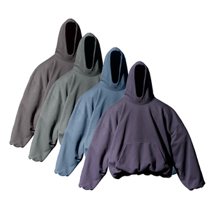 Bán Buôn Logo In Tùy Chỉnh Áo Hoodie Nam Unisex Boxy Dáng Rộng Không Dây Màu Trơn Trơn Trơn Không Có Dây - Product Image 1