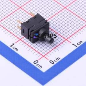 FP11SPC1B1TP00 Push Button Switch Through hole Switch Single Pole Single Throw - Normally Open Round Plunger Through Hole Black - Product Image 2