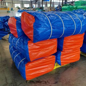 Rouleau de bâche en PE orange et <span class=keywords><strong>bleu</strong></span> personnalisé, feuilles de plastique en rouleau exportées sur le marché jordanien - Product Image 6