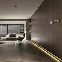 Lumière LED linéaire 50CM Profil en alliage d'aluminium Montage mural Coin Sol pour la décoration de la maison Plinthe Lumière décorative