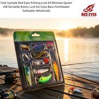 Échantillon Gratuit Kit de leurres de pêche Red Eyes Minnow Spoon VIB, leurres bioniques polyvalents pour la carpe, le bar, l'eau douce et l'eau salée, vente en gros