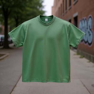 Camiseta Extra Grande Personalizada para Hombre, Color Sólido, Manga Corta, Cuello Redondo, Transpirable, de Secado Rápido, Algodón Jersey, Corte Casual - Product Image 2