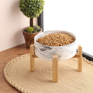 Bols de nourriture <span class=keywords><strong>pour</strong></span> animaux de compagnie en céramique lourds et robustes, compatibles lave-vaisselle, avec support - Product Image 3