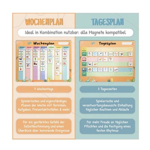 La lavagna magnetica settimanale per bambini Montessori può essere scritta e pulisci, ideale per indipendenza e organizzazione - Product Image 5