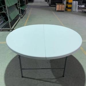 批发5英尺60英寸宴会婚礼派对白色塑料可折叠圆桌活动 - Product Image 6