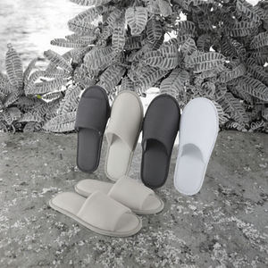 Chaussons de spa OUSDDIN personnalisés de luxe en tissu 100 % coton, jetables, avec logo sur mesure, format voyage pour équipements hôteliers - Product Image 3