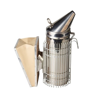 Ahumador de Acero Inoxidable Puntiagudo de Nuevo Estilo para Apicultura, Calidad de Exportación, 32 cm, Color Plateado, Ahuma sin Dañar a <span class=keywords><strong>las</strong></span> Abejas - Product Image 1
