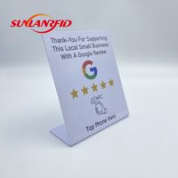 Support NFC SUNLAN pour restaurants et hôtels Support de table en PVC avec interface de communication RFID 13.56MHz Produit de la boutique TikTok
